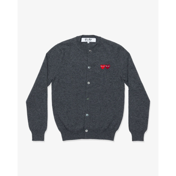 꼼데가르송 PLAY CDG 가디건 더블와펜 라운드넥 5컬러 남녀공용 AX-N057-051