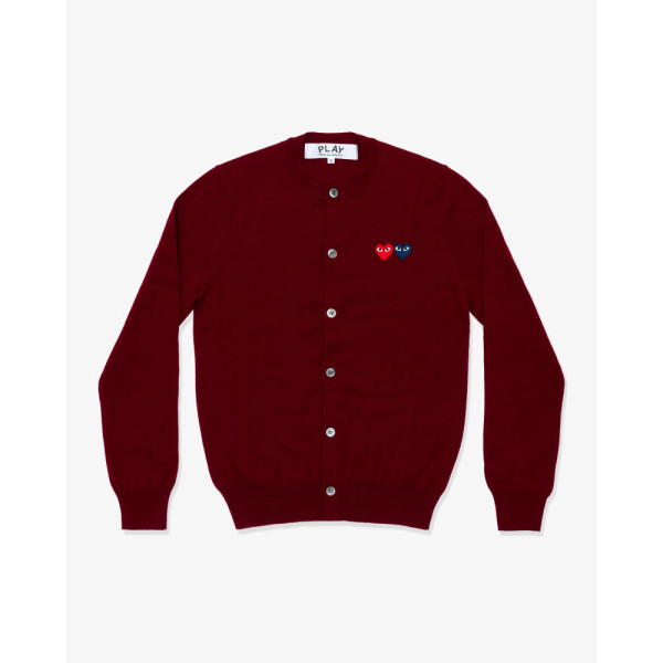 꼼데가르송 PLAY CDG 가디건 더블와펜 라운드넥 5컬러 남녀공용 AX-N057-051