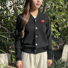 꼼데가르송 브이넥 라운드넥 가디건 레드와펜 블랙와펜 남녀공용 7컬러