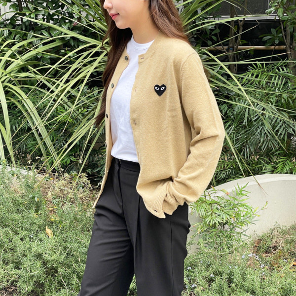 꼼데가르송 브이넥 라운드넥 가디건 레드와펜 블랙와펜 남녀공용 7컬러