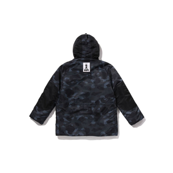 베이프 컬러 카모 N-3B 패딩 자켓 블랙 1L80141311