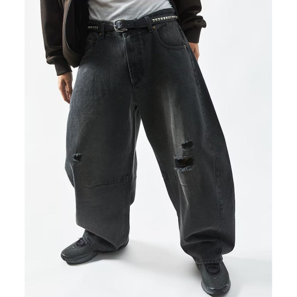 프릭스스토어 와이드 실루엣 커브 데미지 가공 데님 팬츠 4컬러 1043248901194