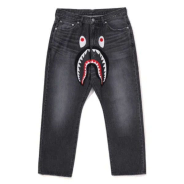 베이프 샤크 루즈핏 13OZ 데님 팬츠 2컬러 1L80150006