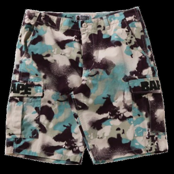 베이프 맵 카모 레귤러핏 카고 반바지 2컬러 1L30153003