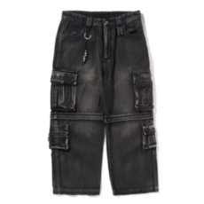 베이프 블랙 카고 라이더 바이커 진 블랙 1L30150306