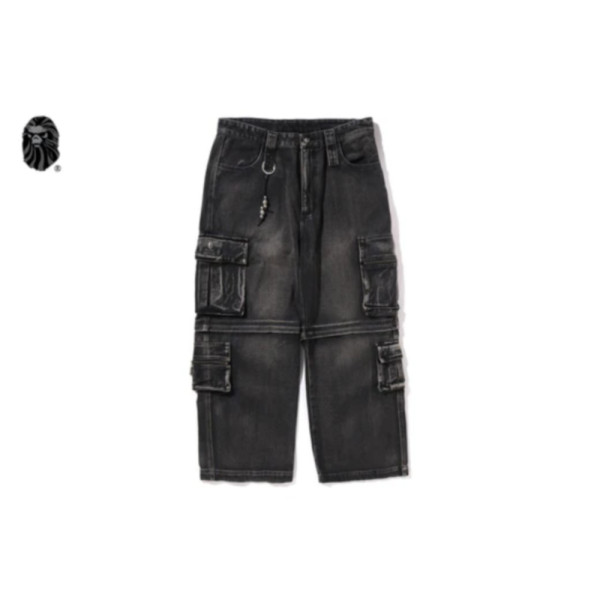 베이프 블랙 카고 라이더 바이커 진 블랙 1L30150306