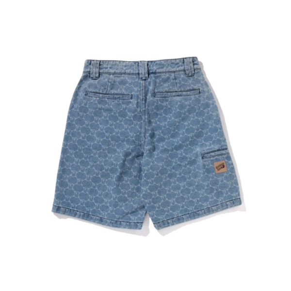 베이프 컬리지 모노그램 릴렉스핏 13OZ 데님 쇼츠 2컬러 1L30151302