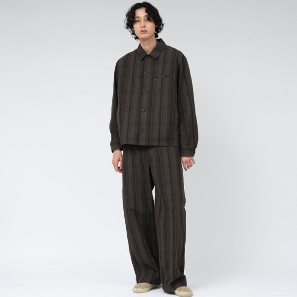 나나미카 플레드 독 팬츠 브라운 S25SC073