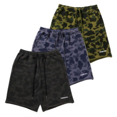 베이프 1ST 카모 해비 워시드 릴렉스핏 스웻 숏 팬츠 3컬러 1L30153323