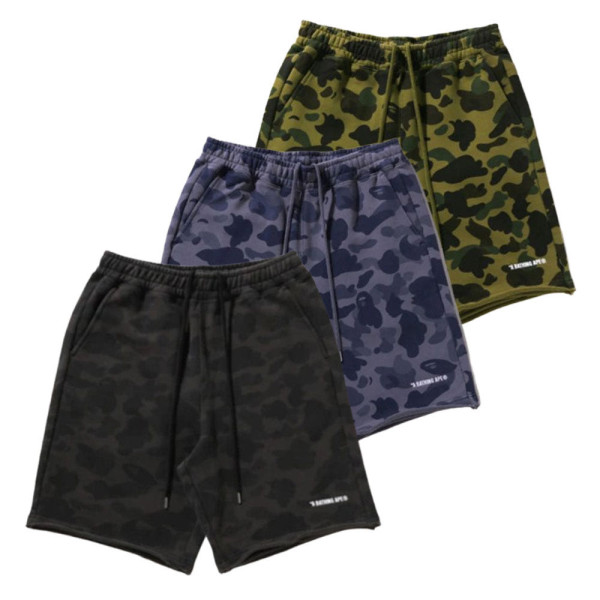 베이프 1ST 카모 해비 워시드 릴렉스핏 스웻 숏 팬츠 3컬러 1L30153323
