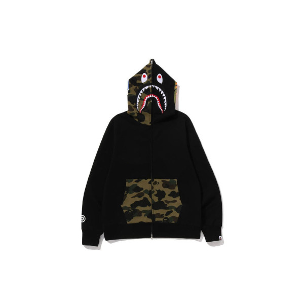 베이프 샤크 풀 집 후드 집업 3컬러 1L70115005