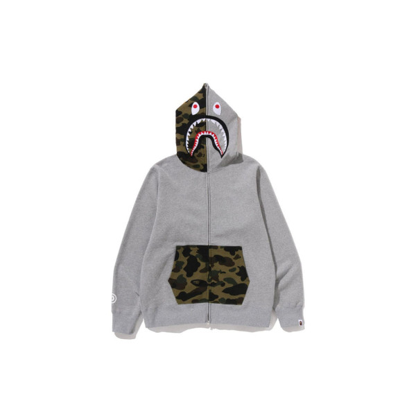 베이프 샤크 풀 집 후드 집업 3컬러 1L70115005