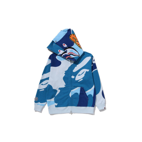 베이프 메가 ABC 카모 더블 샤크 릴랙스 핏 풀 후드 집업 3컬러 1L80115306