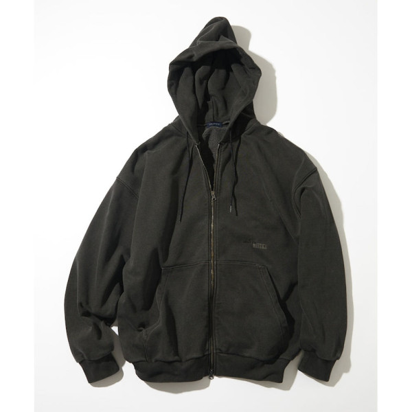프릭스스토어 노티카 피그먼트 워싱 히든 로고 스웨트 더블 지퍼 후드집업 3컬러 1024207500018