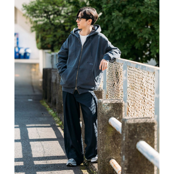 프릭스스토어 노티카 피그먼트 워싱 히든 로고 스웨트 더블 지퍼 후드집업 3컬러 1024207500018