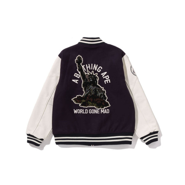 베이프 A BATHING 에이프 바시티 자켓 퍼플 1L80141004