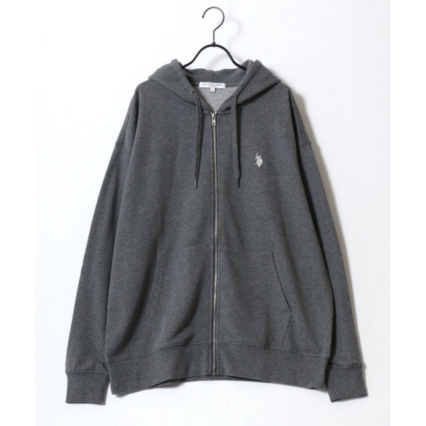 U.S. POLO ASSN. 유에스폴로에센 오버 사이즈 뒷모습 로고 원포인트 자수 후드집업 4컬러 86938442