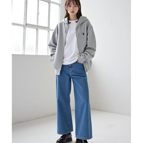 U.S. POLO ASSN. 유에스폴로에센 오버 사이즈 뒷모습 로고 원포인트 자수 후드집업 4컬러 86938442