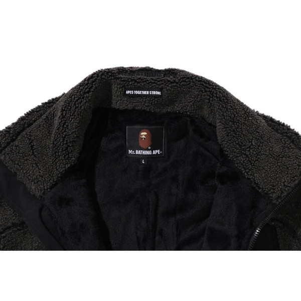 베이프 셰르파 플리스 자켓 블랙 7L70140314