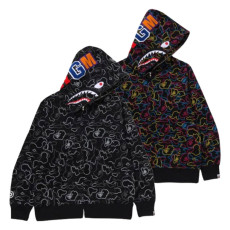 베이프 네온 카모 샤크 풀 집 후디 2컬러 1L30115009