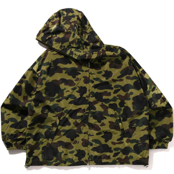 베이프 1ST 카모 자카드 샤크 풀 집 자켓 그린 1L30140326