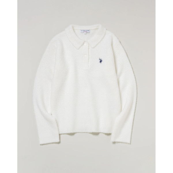 U.S. POLO ASSN. 유에스폴로에센 샤기 니트 폴로 더블 호스맨 자수 5컬러 PLL53401
