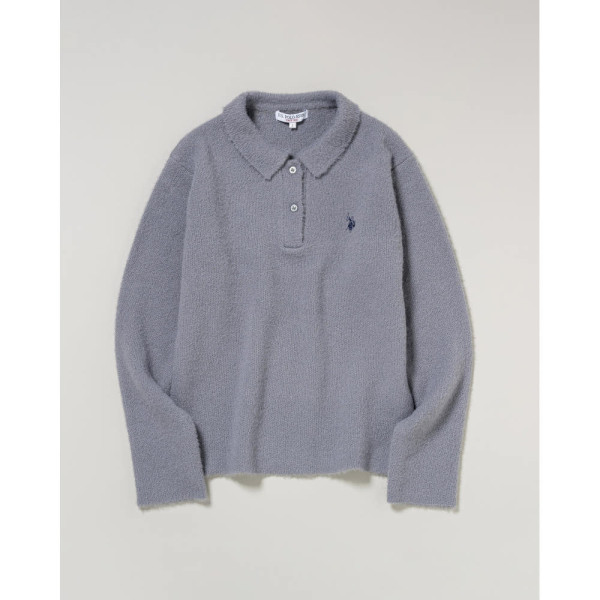 U.S. POLO ASSN. 유에스폴로에센 샤기 니트 폴로 더블 호스맨 자수 5컬러 PLL53401