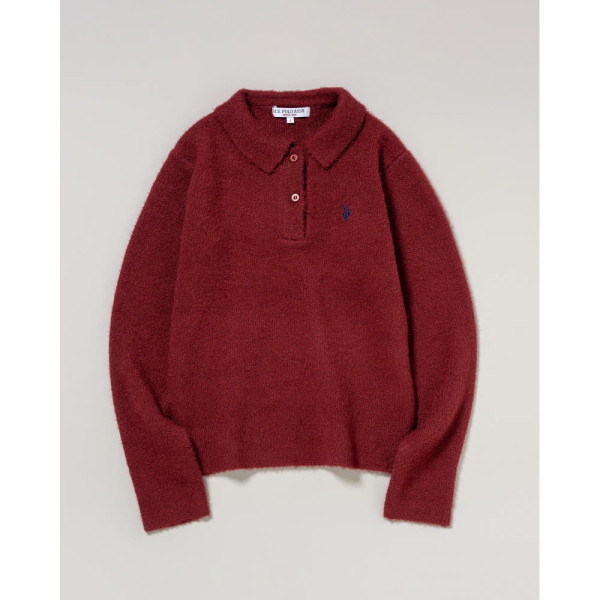 U.S. POLO ASSN. 유에스폴로에센 샤기 니트 폴로 더블 호스맨 자수 5컬러 PLL53401