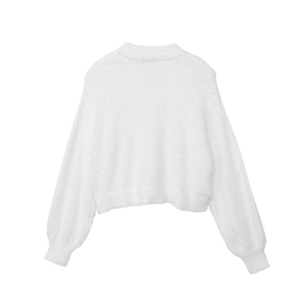 U.S. POLO ASSN. 유에스폴로에센 칼라 샤기 볼륨 슬리브 니트 가디건 3컬러 ada2317