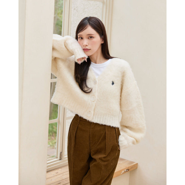 U.S. POLO ASSN. 유에스폴로에센 더블 호스맨 자수 샤기 가디건 3컬러 PLL53471