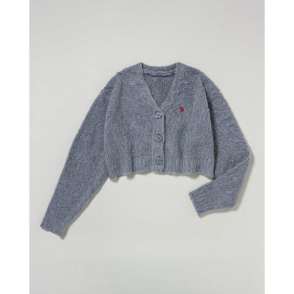 U.S. POLO ASSN. 유에스폴로에센 더블 호스맨 자수 샤기 가디건 3컬러 PLL53471