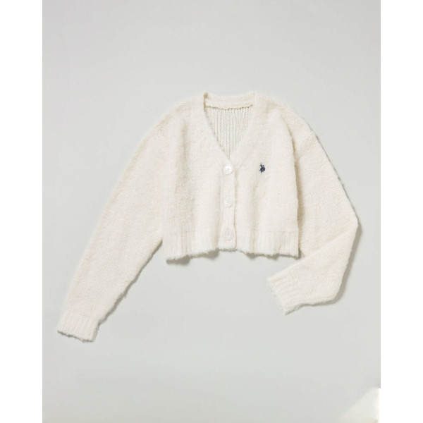 U.S. POLO ASSN. 유에스폴로에센 더블 호스맨 자수 샤기 가디건 3컬러 PLL53471