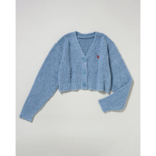 U.S. POLO ASSN. 유에스폴로에센 더블 호스맨 자수 샤기 가디건 3컬러 PLL53471