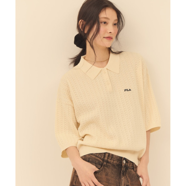 프릭스스토어 휠라 별주 아일렛 반팔 폴로 니트 풀오버 3컬러 1333238300001