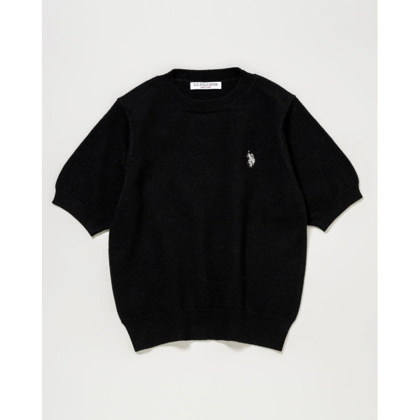 U.S. POLO ASSN. 유에스폴로에센 반팔 니트 풀오버 더블 홀스맨 자수 4컬러 PLL51405
