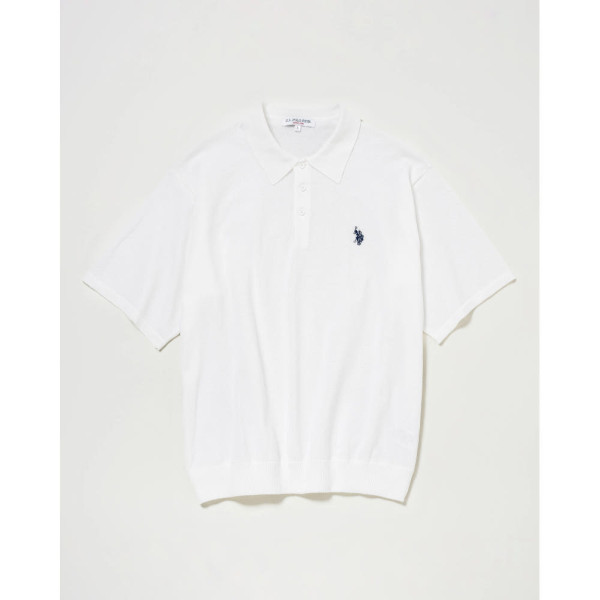 U.S. POLO ASSN. 유에스폴로에센 더블홀스맨 자수 폴로 반팔니트 4컬러 PLM51401