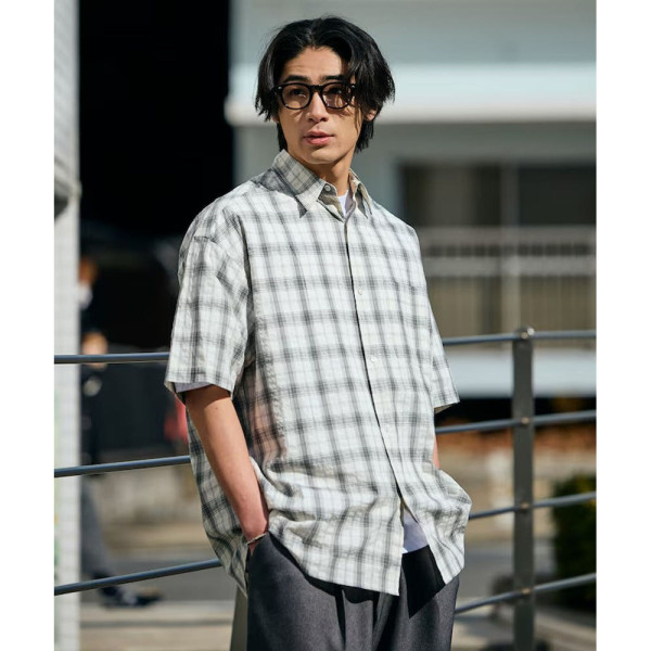 프릭스스토어 릴랙스핏 레귤러 카라 시어 사커 반소매 셔츠 5컬러 1205248900152