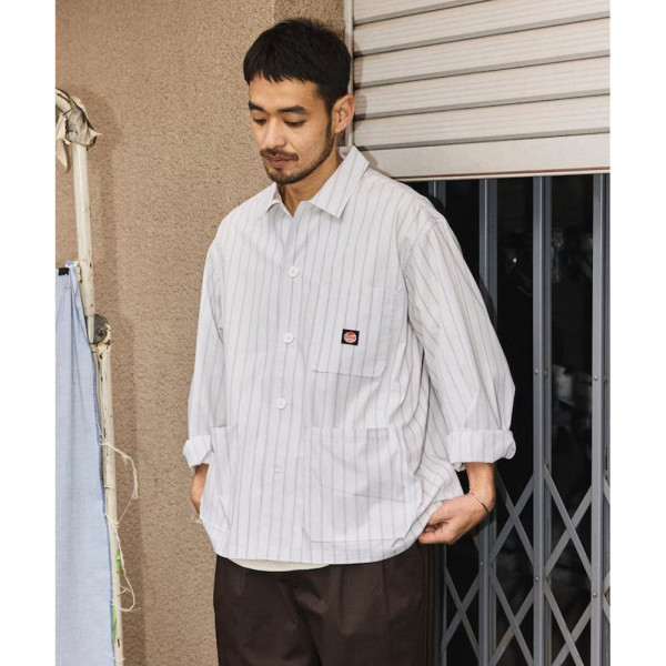 프릭스스토어 레드캡 별주 워크 스트라이프 셔츠 커버올 3컬러 1001311600005