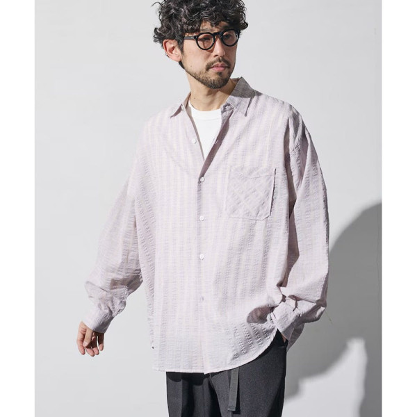 프릭스스토어 힌슨 별주 시아사커 레귤러카라 롱슬리브 체크 셔츠 3컬러 1001233600042