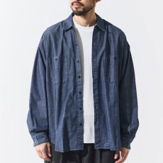 프릭스스토어 힌슨 별주 샴브레이 릴랙스핏 워크 롱슬리브 셔츠 3컬러 1001233600044