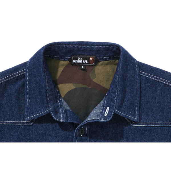 베이프 데님 샴브레이 셔츠 2컬러 7L70131301