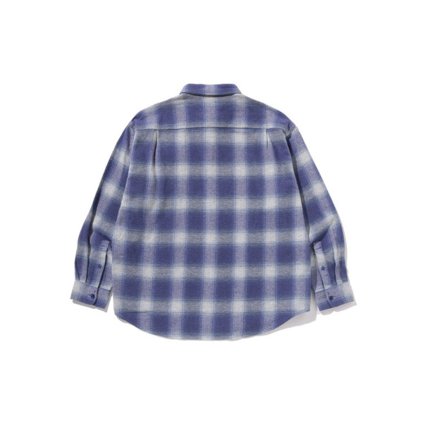 베이프 로고 옴브레 체크 플란넬 롱슬리브 셔츠 3컬러 1L80131308