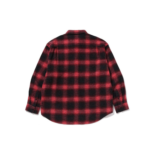 베이프 로고 옴브레 체크 플란넬 롱슬리브 셔츠 3컬러 1L80131308