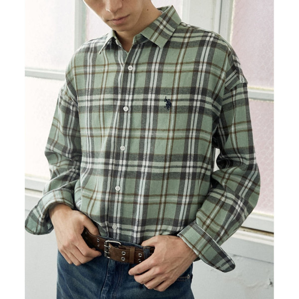 U.S. POLO ASSN. 유에스폴로에센 PUBLUX 별주 플란넬 체크 셔츠 7컬러 3101291600009