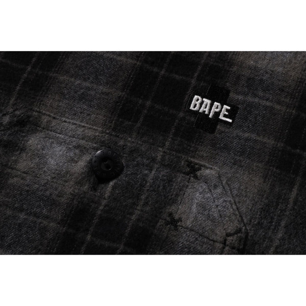 베이프 플란넬 체크 테크티컬 셔츠 2컬러 1L70131006