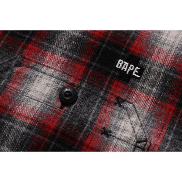 베이프 플란넬 체크 테크티컬 셔츠 2컬러 1L70131006