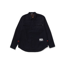 베이프 코튼 캔버스 캐주얼 셔츠 네이비 7L70131309