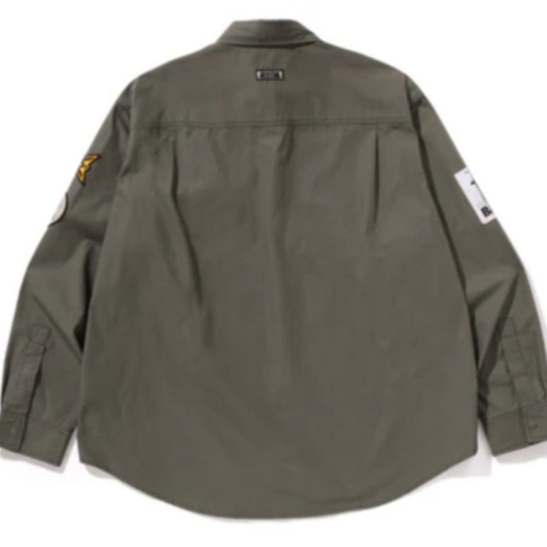베이프 베싱 에이프 로고 밀리터리 LS 셔츠 2컬러 1L80131301
