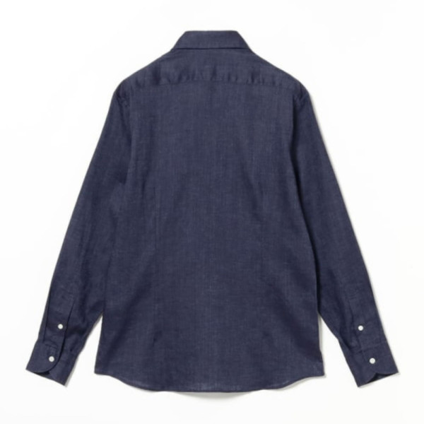 빔즈 Brilla per il gusto 린넨 내추럴 스트레치 와이드 카라 셔츠 네이비 24-11-0747-306