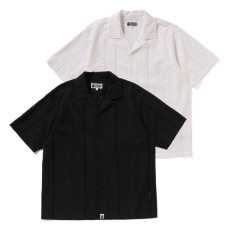 베이프 엠브로이더리 오픈 칼라 SS 셔츠 2컬러 1L30132305